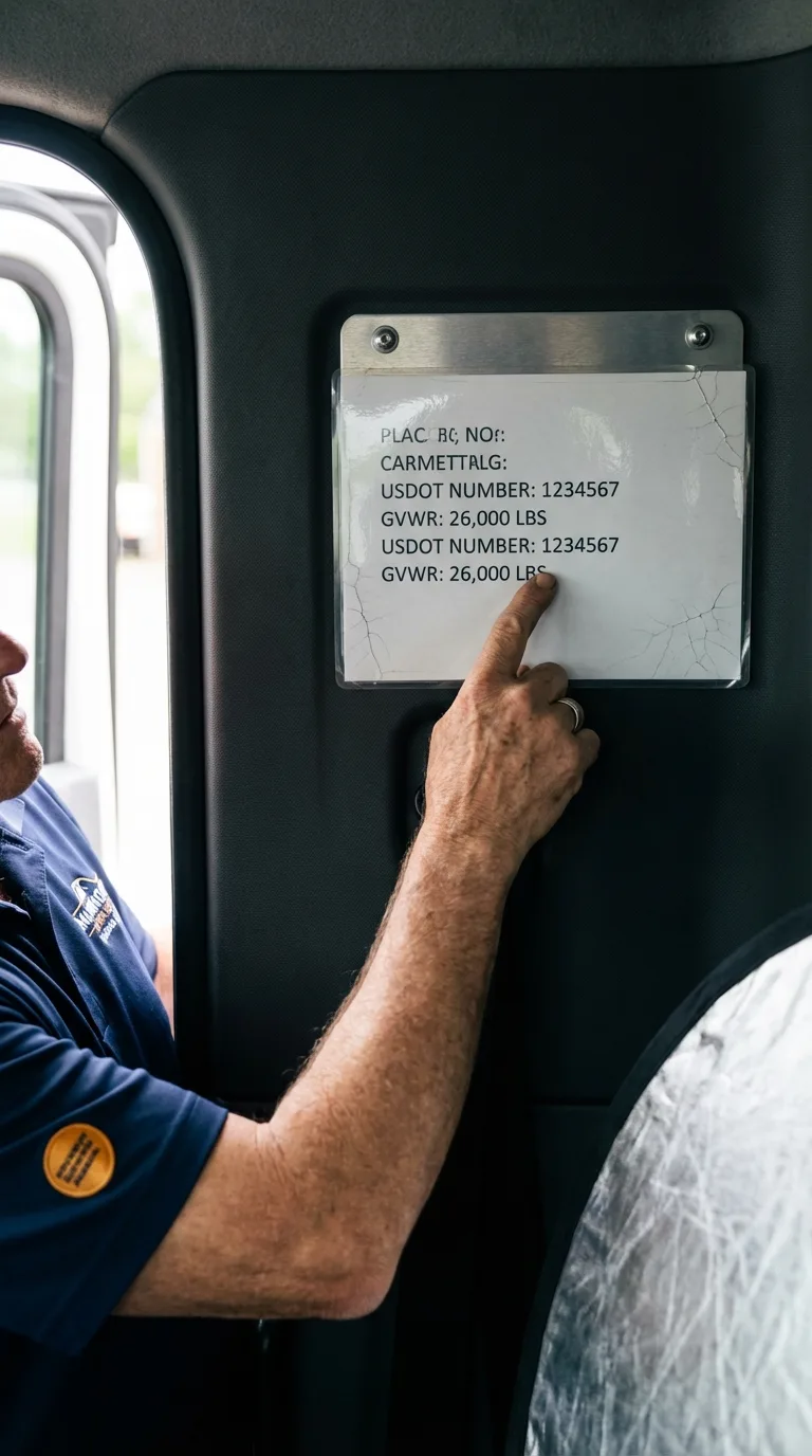 USDOT licensing placard verification in Worland